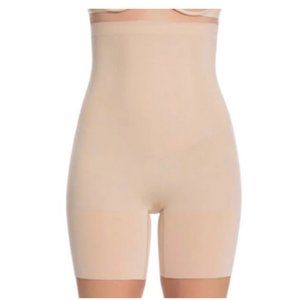 SPANX OnCore High-Waisted Mid-Thigh Shaper Short in Soft Nude Size L NWT